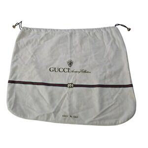 Accessory Collection Vintage Dust Bag White Web Stripe Made in Italy